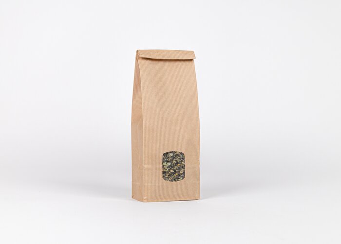 Sachets à fenêtre pour plantes médicinales en kraft brun sans impression ZTHBM